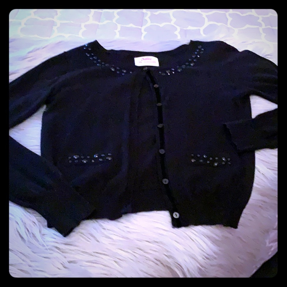 Justice Black Beaded coats